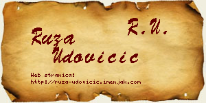 Ruža Udovičić vizit kartica